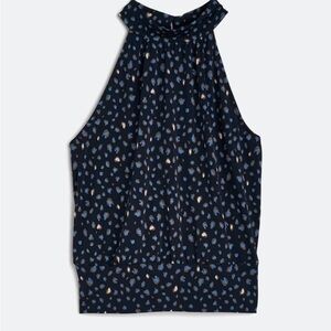 Beacon Navy Blue Patterned Blouse